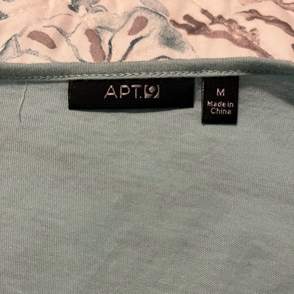 Apt 9 Aqua iridescent sequin sleeveless tank top Medium turquoise blue - Picture 6 of 8